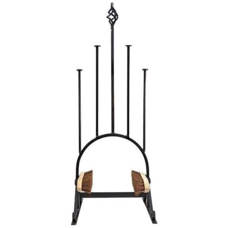 Boot Stand With Metal Frame Black Holds Two Pairs Garden Pride