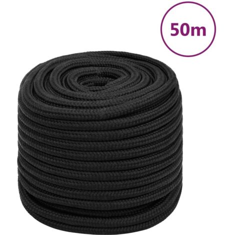 Bootsseil Schwarz 16 mm 50 m Polypropylen