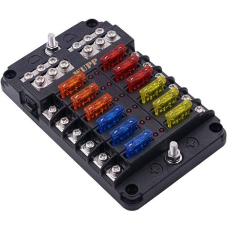 Bootssicherungsblock, Marine-Sicherungsfeld mit LED-Warnanzeige, feuchtigkeitsbeständige Abdeckung