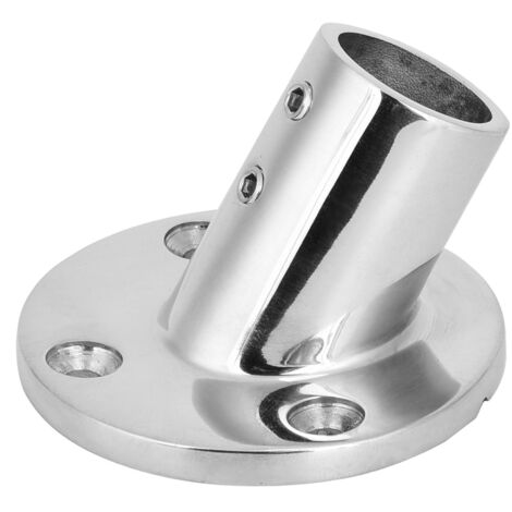 Bootsstangenhalterung aus Edelstahl, 60°-Rundendes Ende (22 mm Durchmesser)