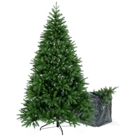 BOP Albero di Natale Realistico, Folto, 100% PE Real touch, Borsa Omaggio, Narciso 210 cm