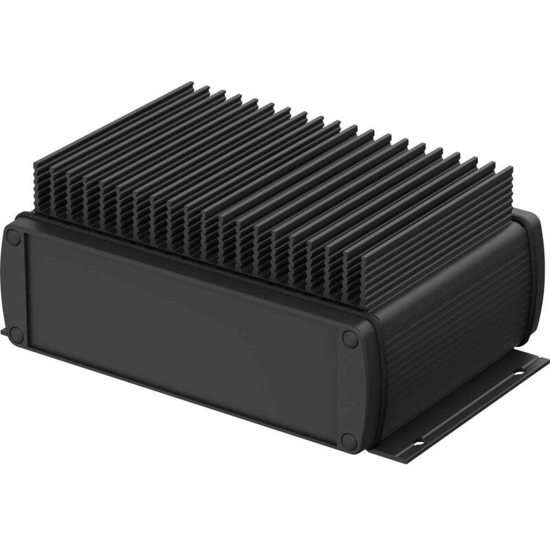 Abph 1600-0100 kwl alubosset 84416100.HMT1 Cloche-refroidisseur à bride 140 x 190 x 80 aluminium noir (ral 9005) - Bopla