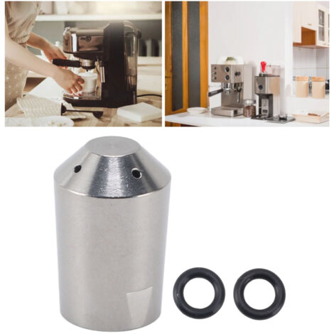 Boquilla de acero inoxidable para cafetera Rancilio con 4 orificios, boquilla para espumador de leche, boquilla de vapor de repuesto