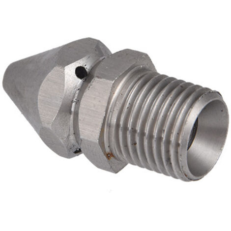 Boquilla de acero inoxidable para limpieza de alcantarillado, boquilla para limpieza de tuberías para lanzas de hidrolavadoras de alta presión, inodoros, alcantarillado y limpiadores de tuberías, rosc