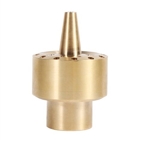 Boquilla de fuente de columna de cobre chapado en oro para estanques de jardín o ornamentales (1/2", altura 1,3 m)