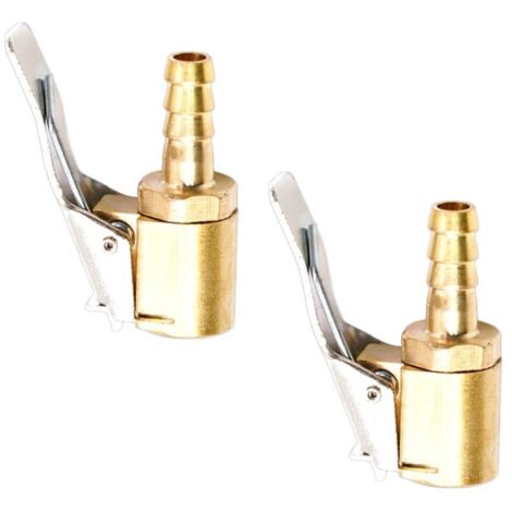 Boquilla de inflado de 2 piezas, boquilla de inflado de neumáticos de coche, boquilla de inflado con clip, adaptador de conexión de abrazadera de clip de válvula de inflado, para válvulas de neumático