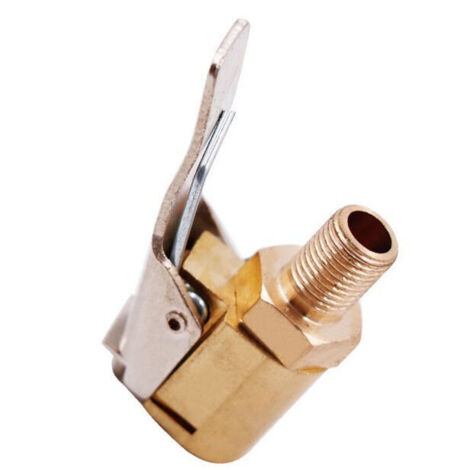 Boquilla de inflado de latón, abrazadera para bomba de aire, adaptador para válvula de neumático de coche, abrazadera para conector de válvula de inflado, adaptador para conector,