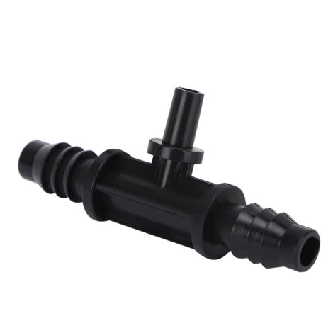 Boquilla de nebulización con pieza en T para riego de jardines y aire acondicionado.