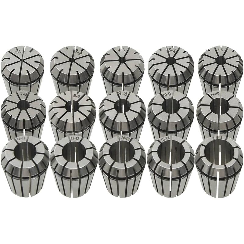 

Bh Design - Boquilla de sujeción ER25 15 pzas Set herramientas de torneado