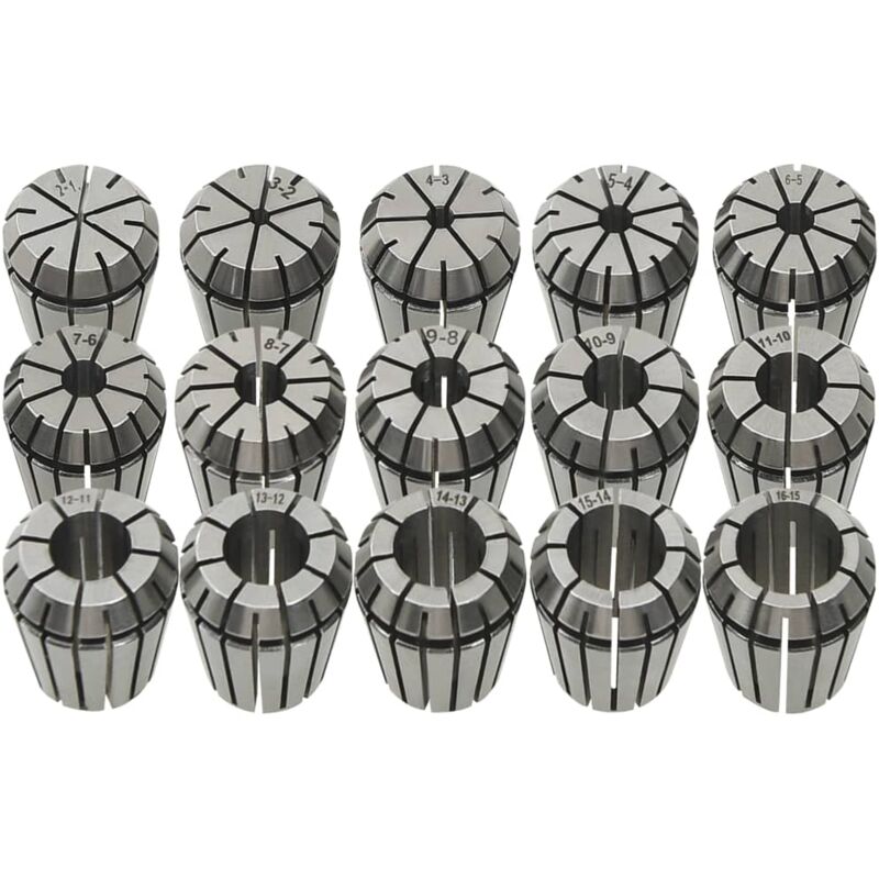 

vidaXL Boquilla de sujeción ER25 15 pzas Set herramientas de torneado