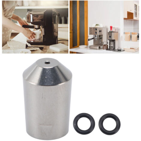 Boquilla de vapor de acero inoxidable con un orificio para cafeteras Rancilio con 2 juntas (21 mm, 12 mm) – Optimizada para crema de leche fina