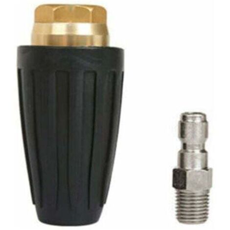 Boquilla giratoria de conexión rápida de 1/4" - 7,5 kW - Hidrolavadora - Boquilla giratoria - Accesorio de limpieza (Negro, 4.0)