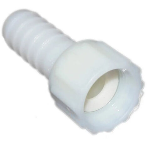 Boquilla hembra de poliamida 8 x 13 con tuerca libre para manguera de 7 mm