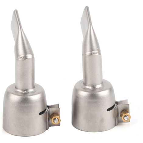 Boquilla para pistola de soldadura, 2 piezas de acero inoxidable de 120 grados, boquilla plana para pistola de aire caliente, accesorio para soldadura de láminas de plástico.