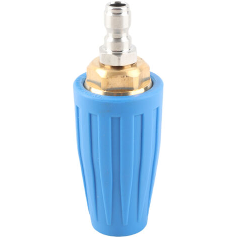 Boquilla turbo de 3000 PSI y 1/4" para hidrolavadoras – Para todo tipo de metales y latón – Azul – 4.0 GPM – Conexión rápida