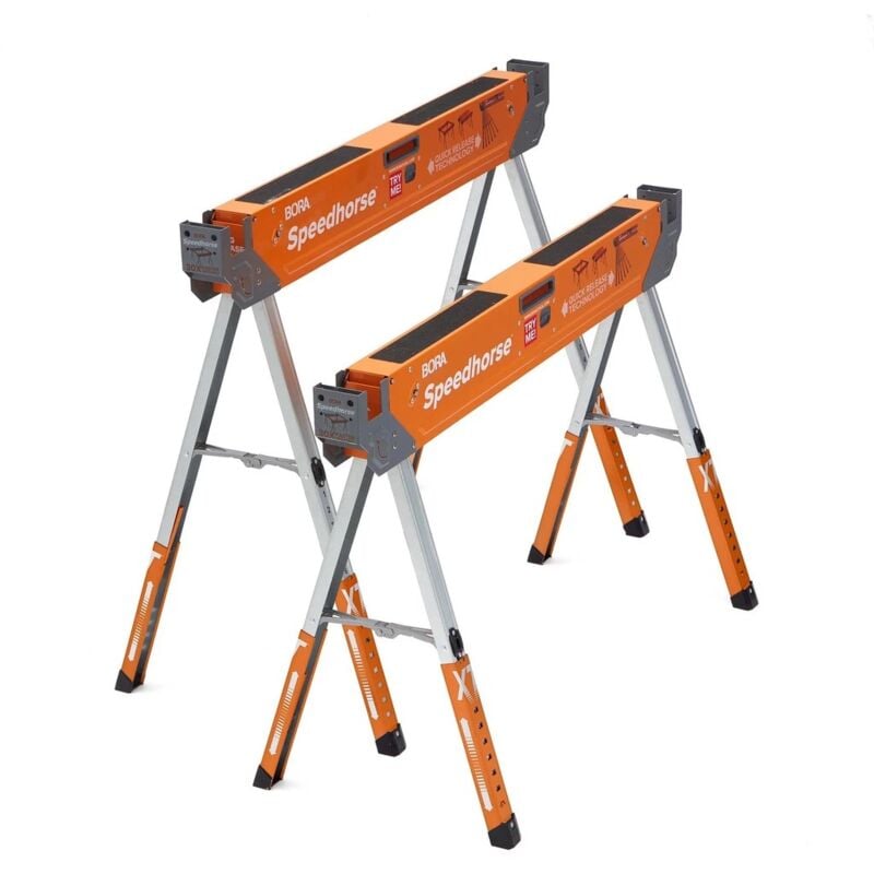 Portamate Speedhorse xt Adjustable Height 1500lb 680kg Capacity Sawhorse - Bora