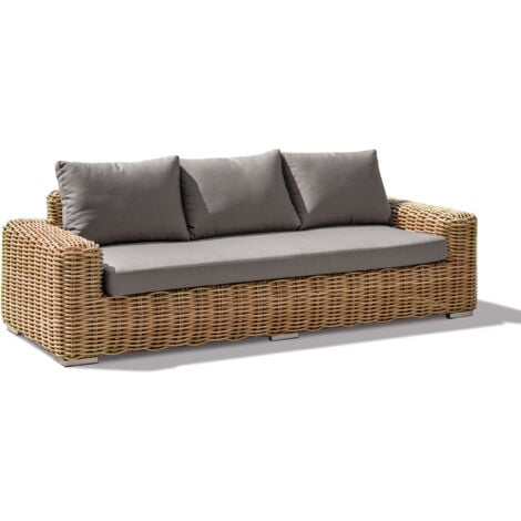BORABORA - 3-Sitzer-Gartensofa ausem Kunstharzgeflecht - PARIS GARDEN