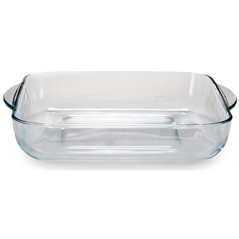 Borcam 1690037 Juego de 2 bandejas de Horno Care Cristal Transparente, 31,5 x 28 x 6 cm