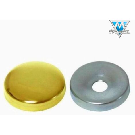 BORCHIA CON FONDELLO COPRIVITE BOMBATA OTTONE LUCIDO D. 24 MM