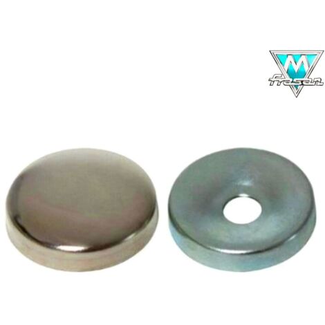 BORCHIA CON FONDELLO COPRIVITE BOMBATA OTTONE NICHELATO  D. 24 MM