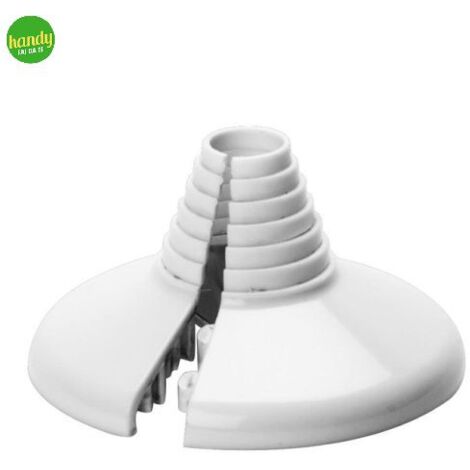 Borchia Copritubo Sombrero Ambra Water Ø10-18mm in Plastica Bianco