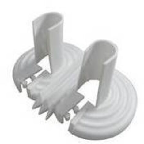 BORCHIA DOPPIA IN MATERIALE PLASTICO UNIVERSALE BIANCA Diam. 10-22 mm DK