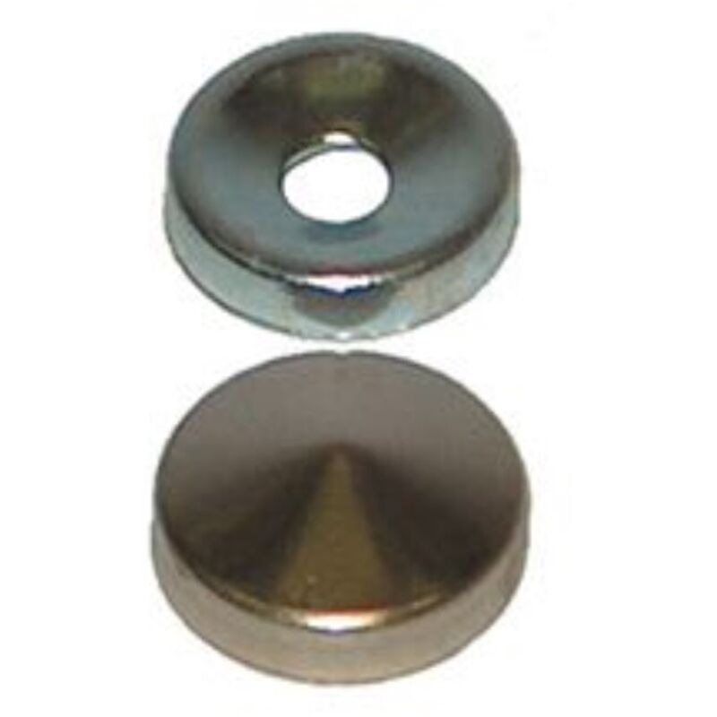 Mobila - 12 borchie copriviti coniche inottone nichelato diam. 12