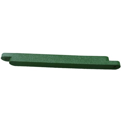Bord en caoutchouc - Pièce d'extrémité - 100 x 10 x 10 cm - Vert - Vert