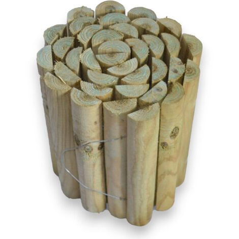 Bordaroll in legno di pino impregnato recinzione per fioriere 30x200