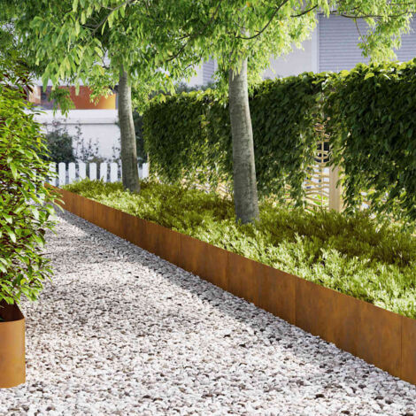 bordature per prato 30 pezzi 100x0,5x30 cm in acciaio resistente alle intemperie vidaXL