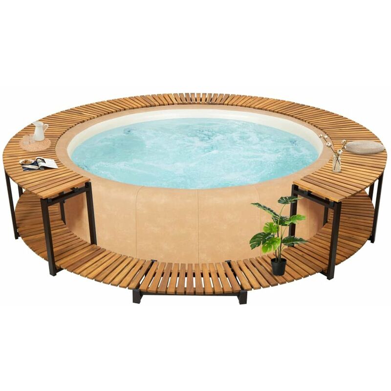 

Borde de banera hidromasaje madera maciza de acacia 273x53 cm