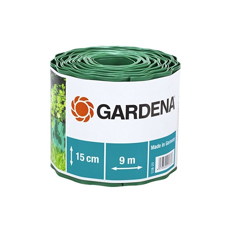 

538-20 - CERCADILLO PARA CÉSPED, VERDE, 15 CM X 9 M (ANCHO X LARGO) - Gardena