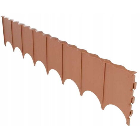 Borde de césped 59x11,6cm Marrón claro flexible