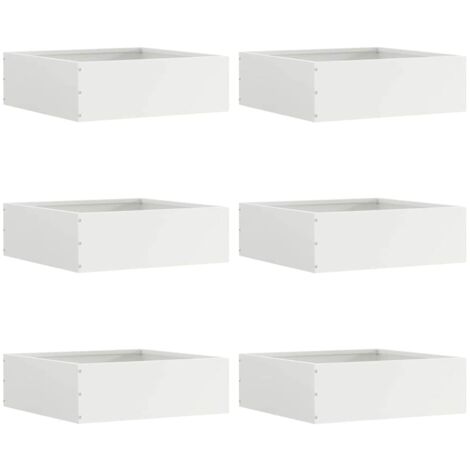 Borde de Césped 6 pcs 40 x 40 x 13 cm Acero