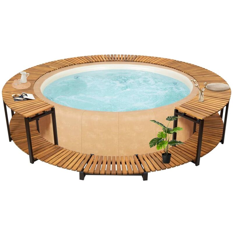 

Youthup - Borde de jacuzzi de madera maciza de acacia 273x53 cm - Marrón