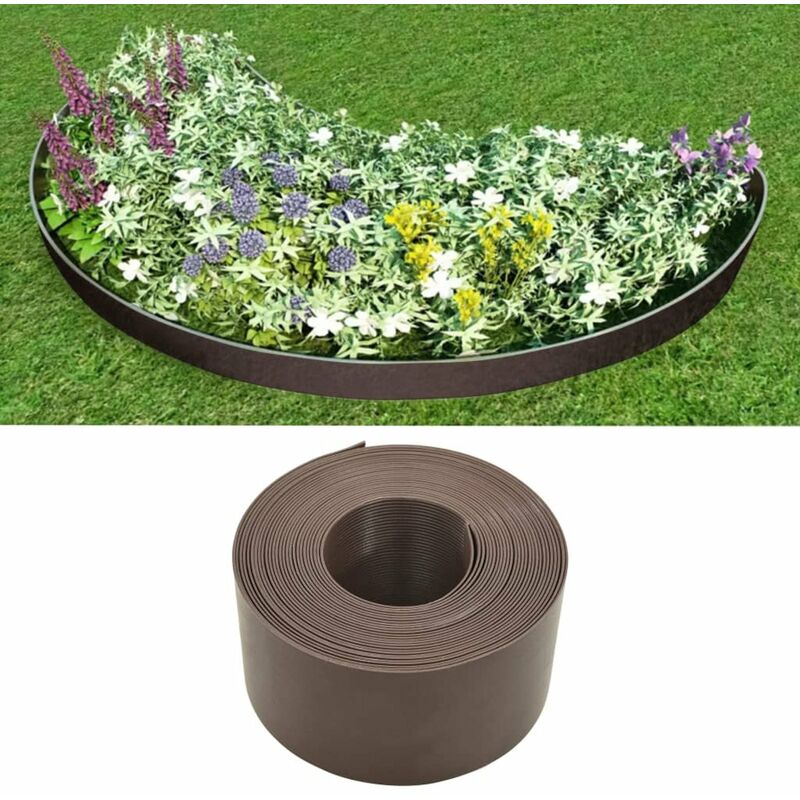 

Borde de jardin PE marron 10 m 10 cm