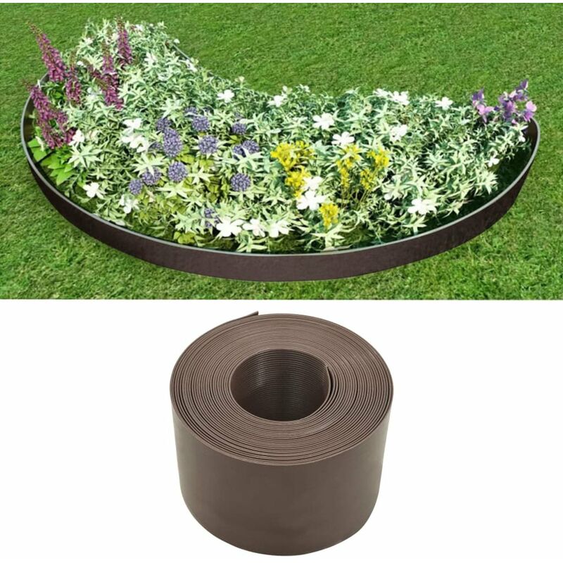 

Borde de jardin PE marron 10 m 15 cm