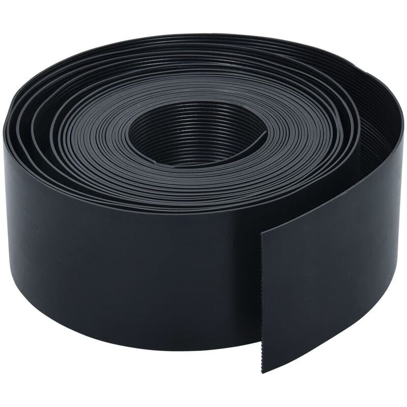 

vidaXL Borde de jardín PE negro 10 m 10 cm - Negro