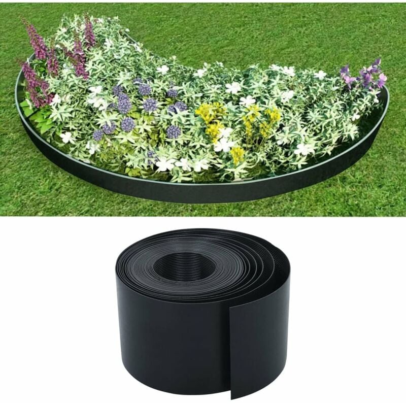

Borde de jardin PE negro 10 m 15 cm