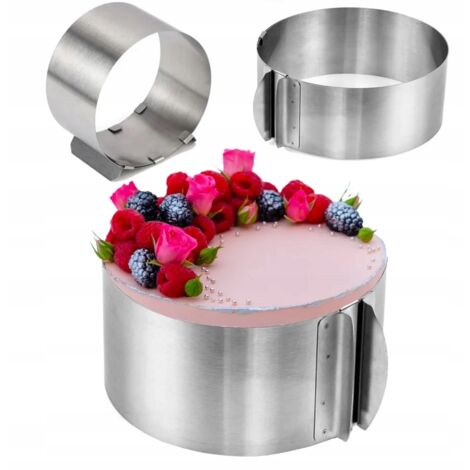 BORDE DE PASTEL CONFITERÍA ANILLO AJUSTABLE ALTO 16-30CM BANDEJA PARA PASTEL