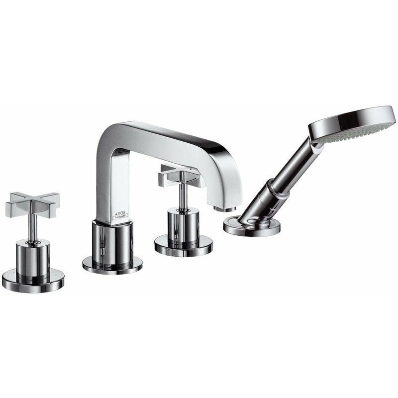 

Borde de teja de 4 agujeros Hansgrohe Axor Citterio con asas en cruz, color: cromado - 39453000