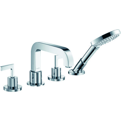 Borde de teja de 4 agujeros hansgrohe AXOR Citterio con manijas