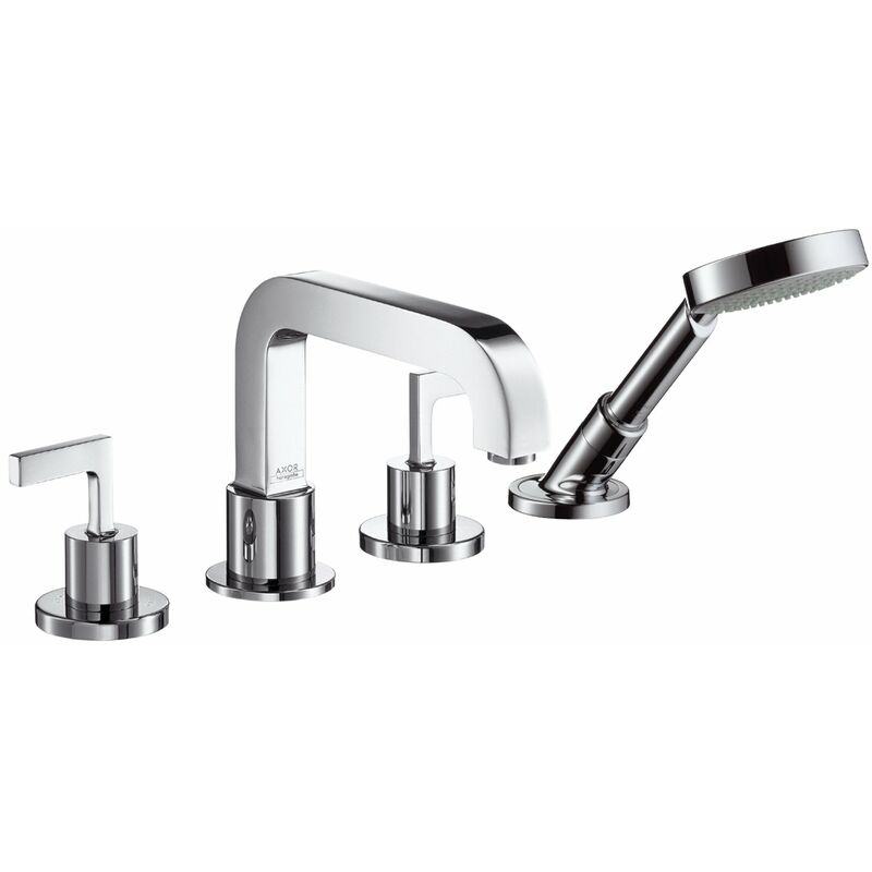 

Borde de teja de 4 agujeros Hansgrohe Axor Citterio con manijas de palanca, color: cromado - 39454000