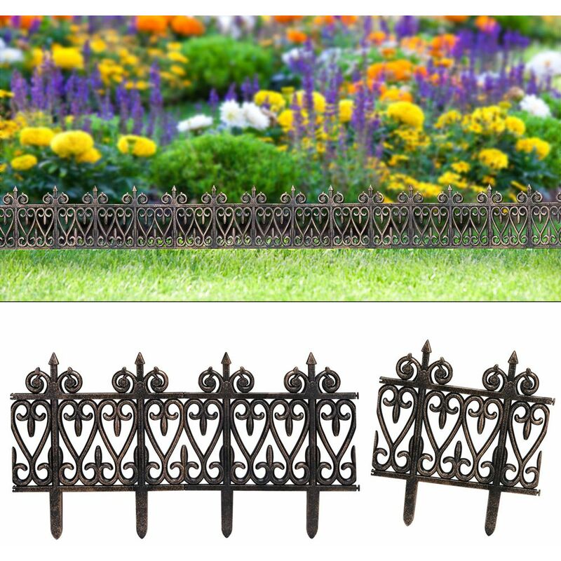 

Borde de césped macizo cercado para Plantas Flores de Plástico delimitador con ornamentos decorativos para jardín 15,20m (de) - Deuba