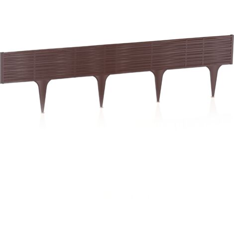 Bordeau de jardin pour les parterres de fleurs en résine Pack 5 pièces Brown