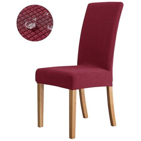 bordeaux-4 Pices Housses De Chaise, Couverture De Chaise De Salle  Manger Extensible Protection De Chaise Moderne Amovible Lavable Pour La Dcorati