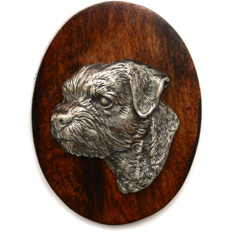 Border Terrier - spilla per esposizione canina, fermaglio per numero di partenza, distintivo per cani di Art-Dog