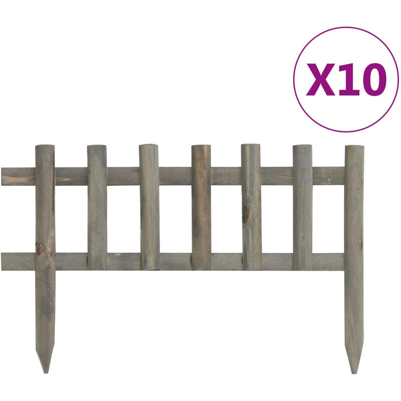 

Bordes de jardin 10 unidades madera de abeto 4,4 m