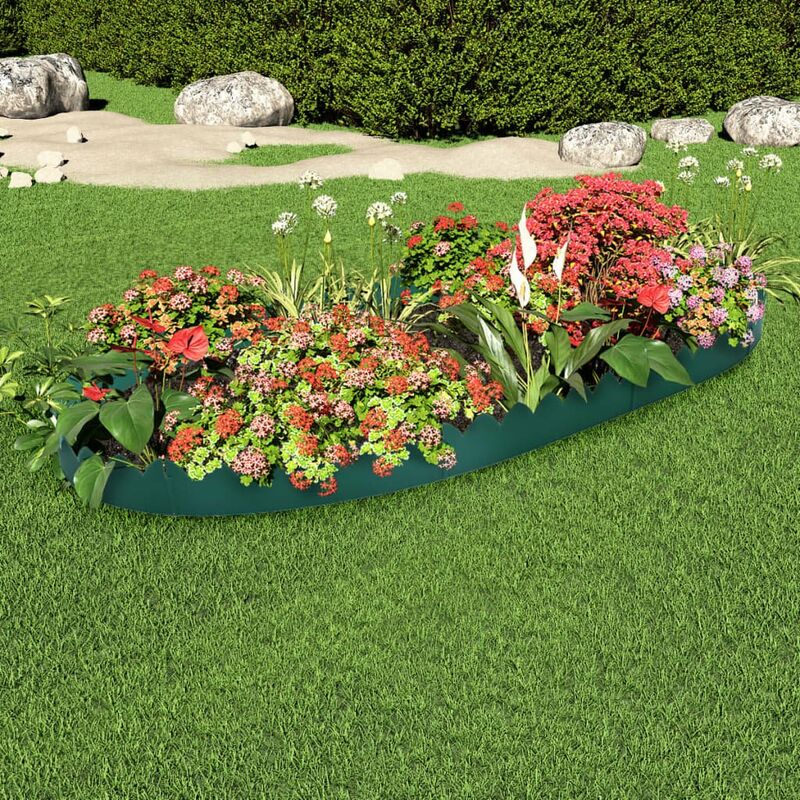 

Bordes de jardin 10 unidades PP verde 65x15 cm