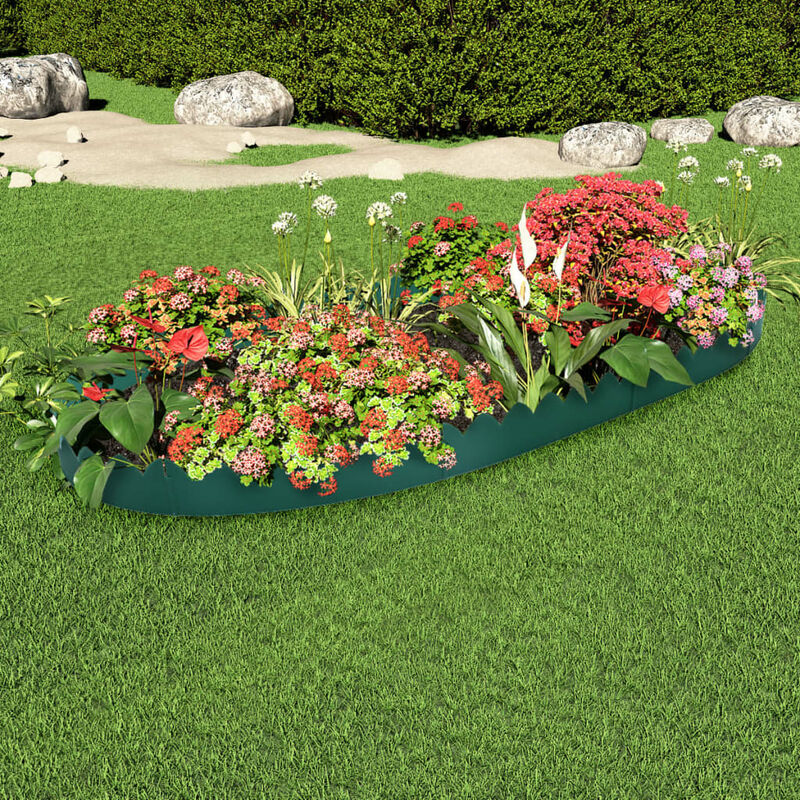 

Bordes de jardín 10 unidades PP verde 65x15 cm